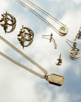 Gilded Moonbeam Pendant Necklace