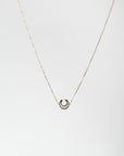 Dainty Abalone Shell Crescent Necklace