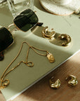 Gilded Moonbeam Pendant Necklace