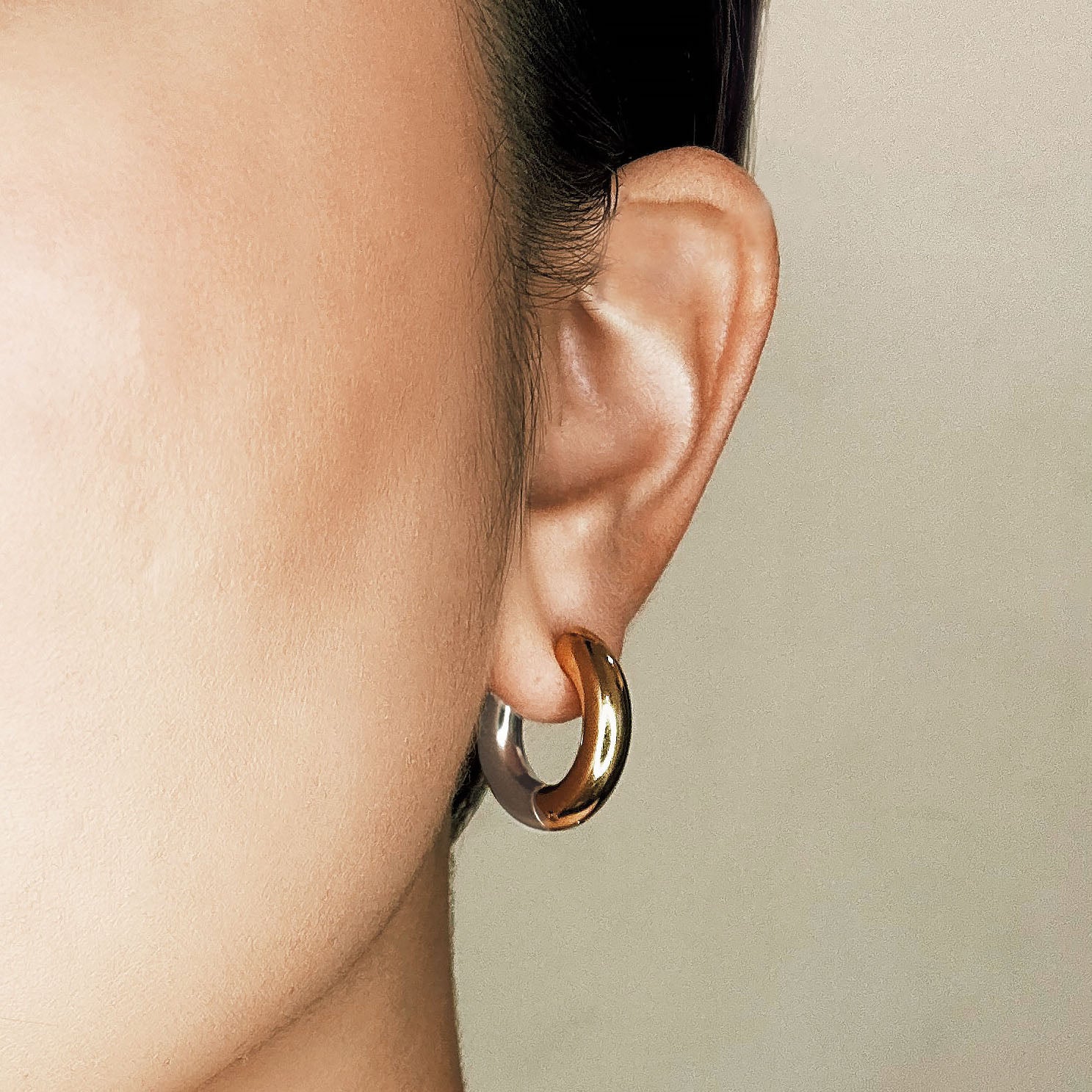 Ava Two Tone Hoops