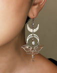 Boho Mystical Moth Dangle Earrings