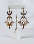 Boho Mystical Moth Dangle Earrings