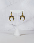 Crescent Horn Huggie Hoops