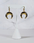 Crescent Horn Huggie Hoops