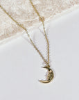 Simple Vintage Crescent Necklace