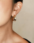 Mia Puff Earrings - Gold