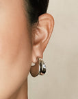 Mia Puff Earrings - Silver