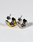 Nova Two Tone Huggie Hoops