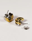 Nova Two Tone Huggie Hoops