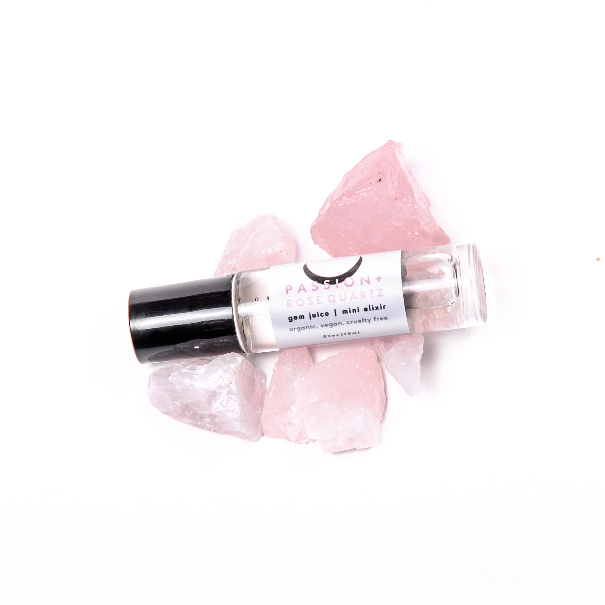 passion rose quartz gem juice rollerball rose cinnamon black pepper sandalwood  essential oil