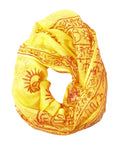 Handmade Om Yoga Prayer Shawl/Scarf - Yellow