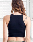 cancer cotton crop top tee shirt from love by luna