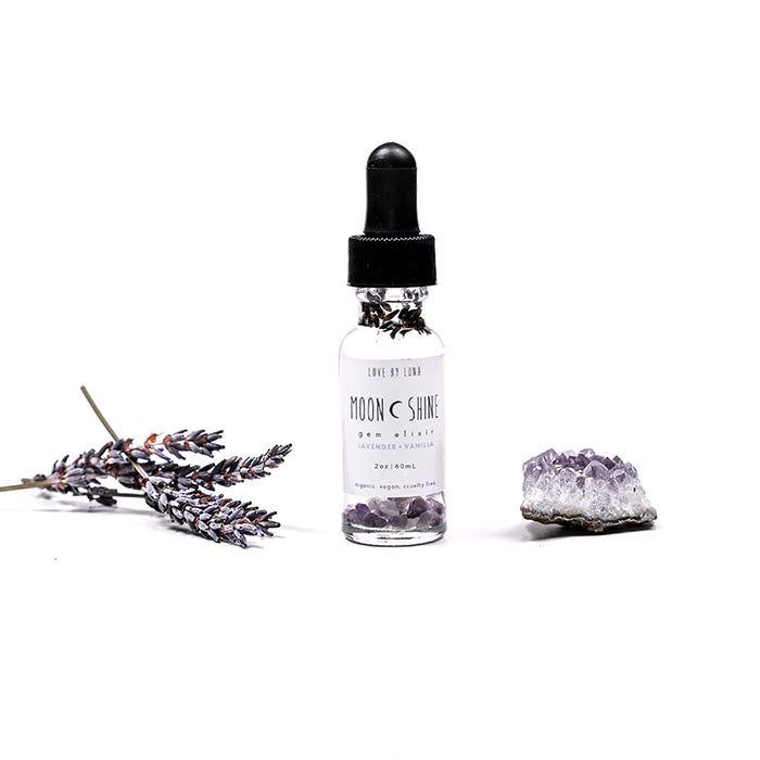 Lavender + Vanilla amethyst Moonshine Gem Elixir Mini Size from love by luna