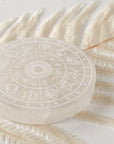Selenite Zodiac Cleansing & Charging Disc