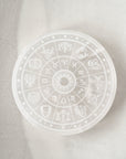 Selenite Zodiac Cleansing & Charging Disc