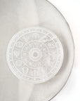 Selenite Zodiac Cleansing & Charging Disc
