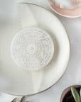 Selenite Zodiac Cleansing & Charging Disc