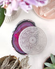 Selenite Zodiac Cleansing & Charging Disc