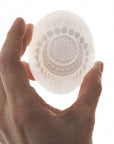 Selenite Palmstone - Manifest Moon
