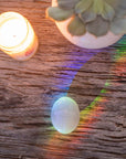 Selenite Palmstone - Luna Moth