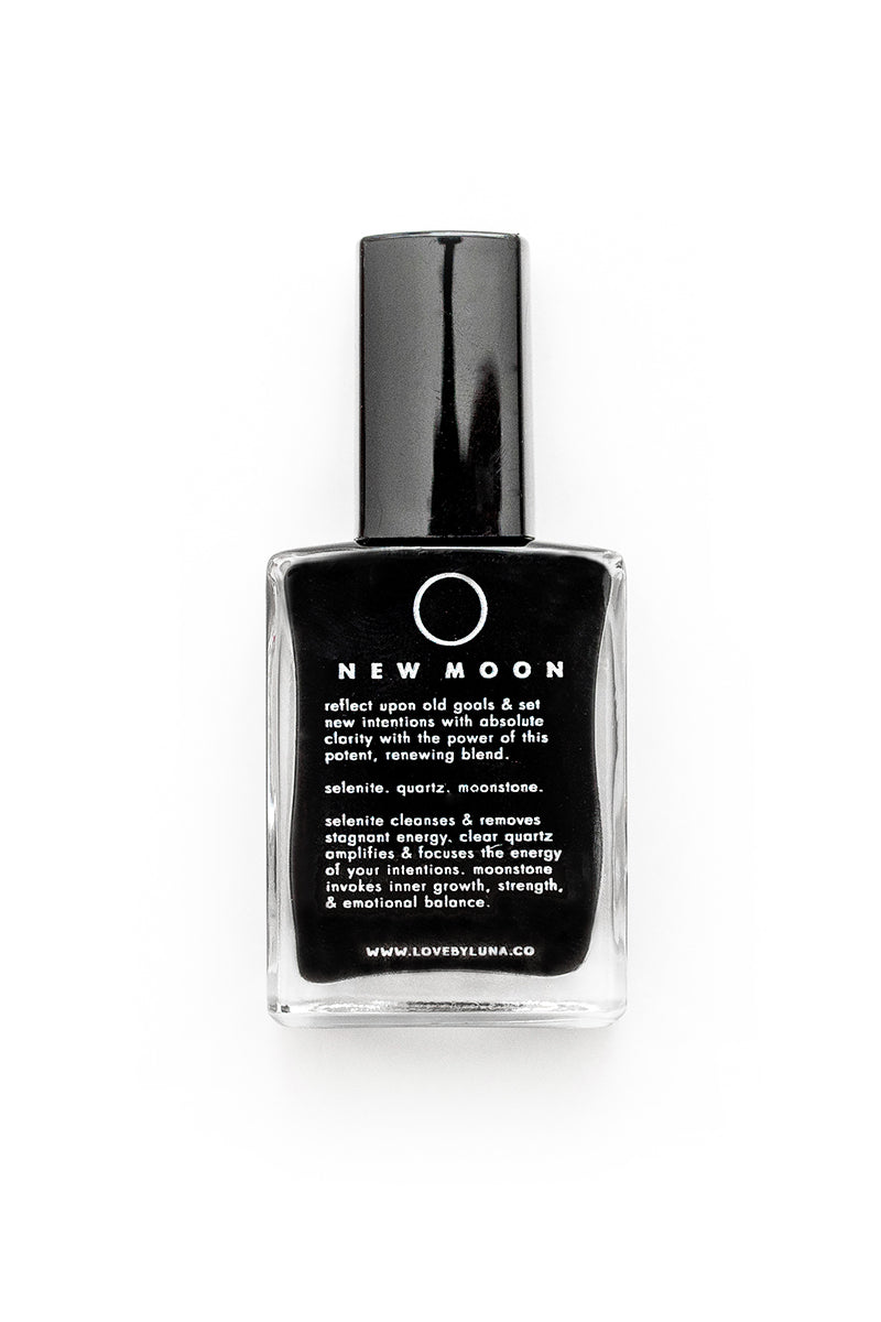 new moon blend Selenite Clear Quartz Moonstone nail polish