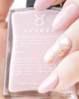 Taurus Selenite nail polish pink zodiac hand