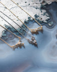 Pisces Constellation Necklace - Gold & Silver (14 Karat Gold / 24 Karat White Gold Dipped Options)