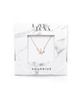 Aquarius Constellation Necklace - Gold & Silver (14 Karat Gold / 24 Karat White Gold Dipped Options)