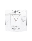 Aquarius Constellation Necklace - Gold & Silver (14 Karat Gold / 24 Karat White Gold Dipped Options)