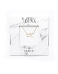 Gemini Constellation Necklace - Gold & Silver (14 Karat Gold / 24 Karat White Gold Dipped Options)