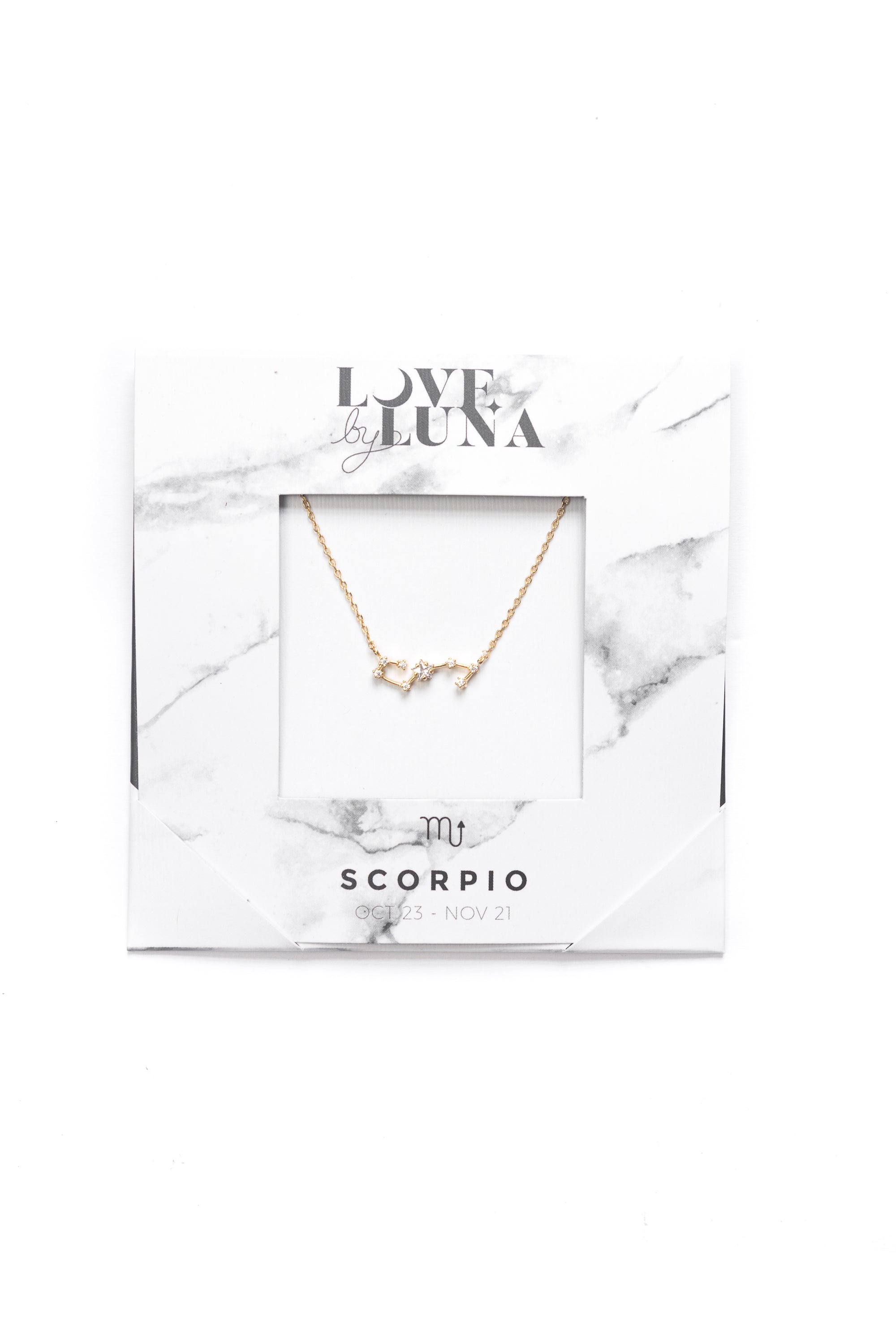 Scorpio Constellation Necklace - Gold & Silver (14 Karat Gold / 24 Karat White Gold Dipped Options)