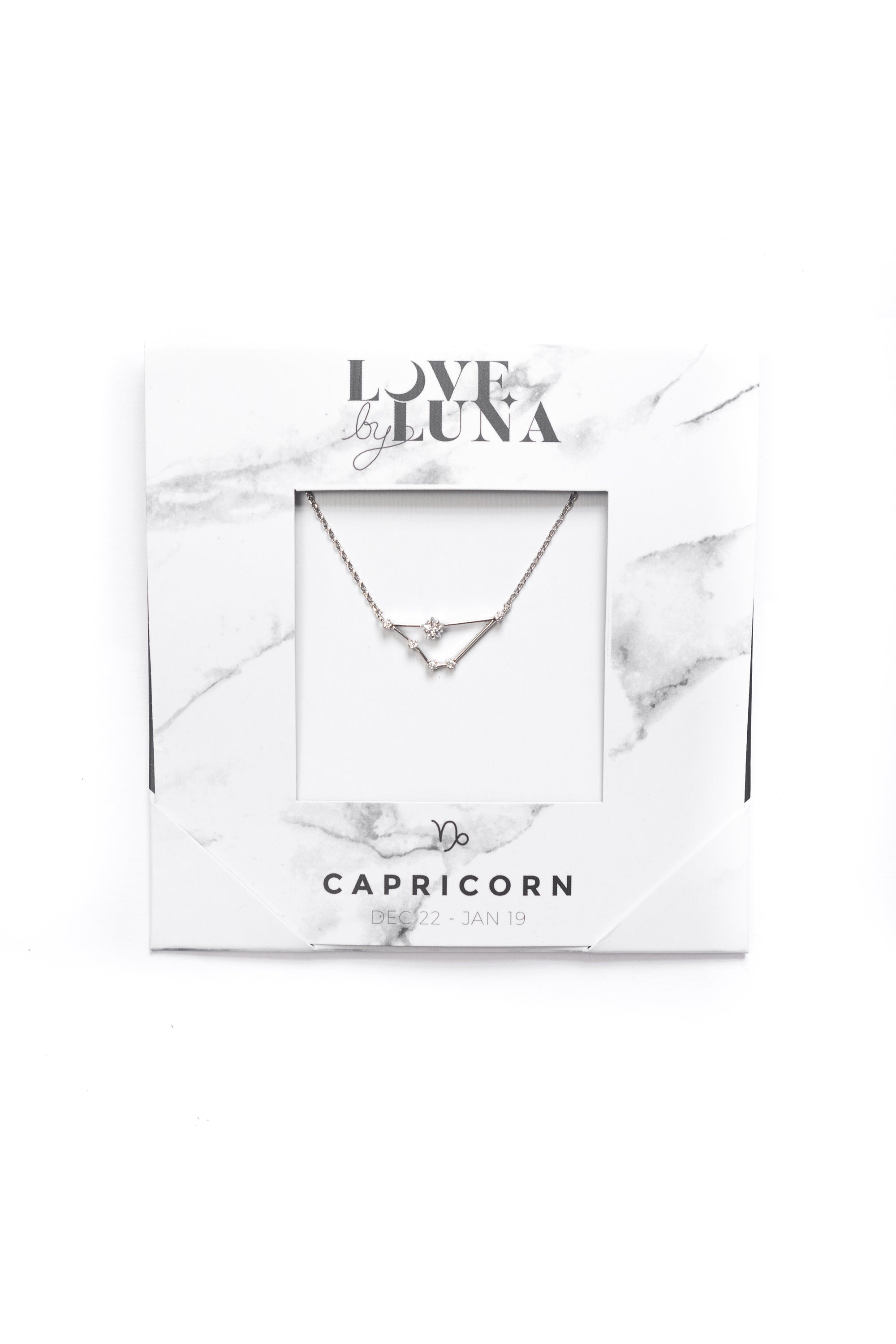 Capricorn Constellation Necklace - Gold & Silver (14 Karat Gold / 24 Karat White Gold Dipped Options)
