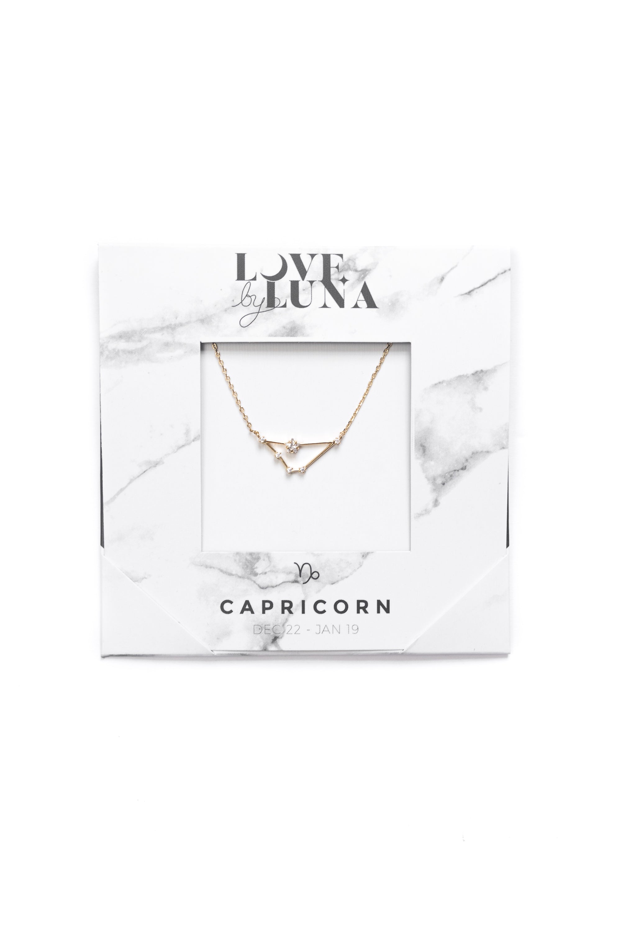 Capricorn Constellation Necklace - Gold & Silver (14 Karat Gold / 24 Karat White Gold Dipped Options)