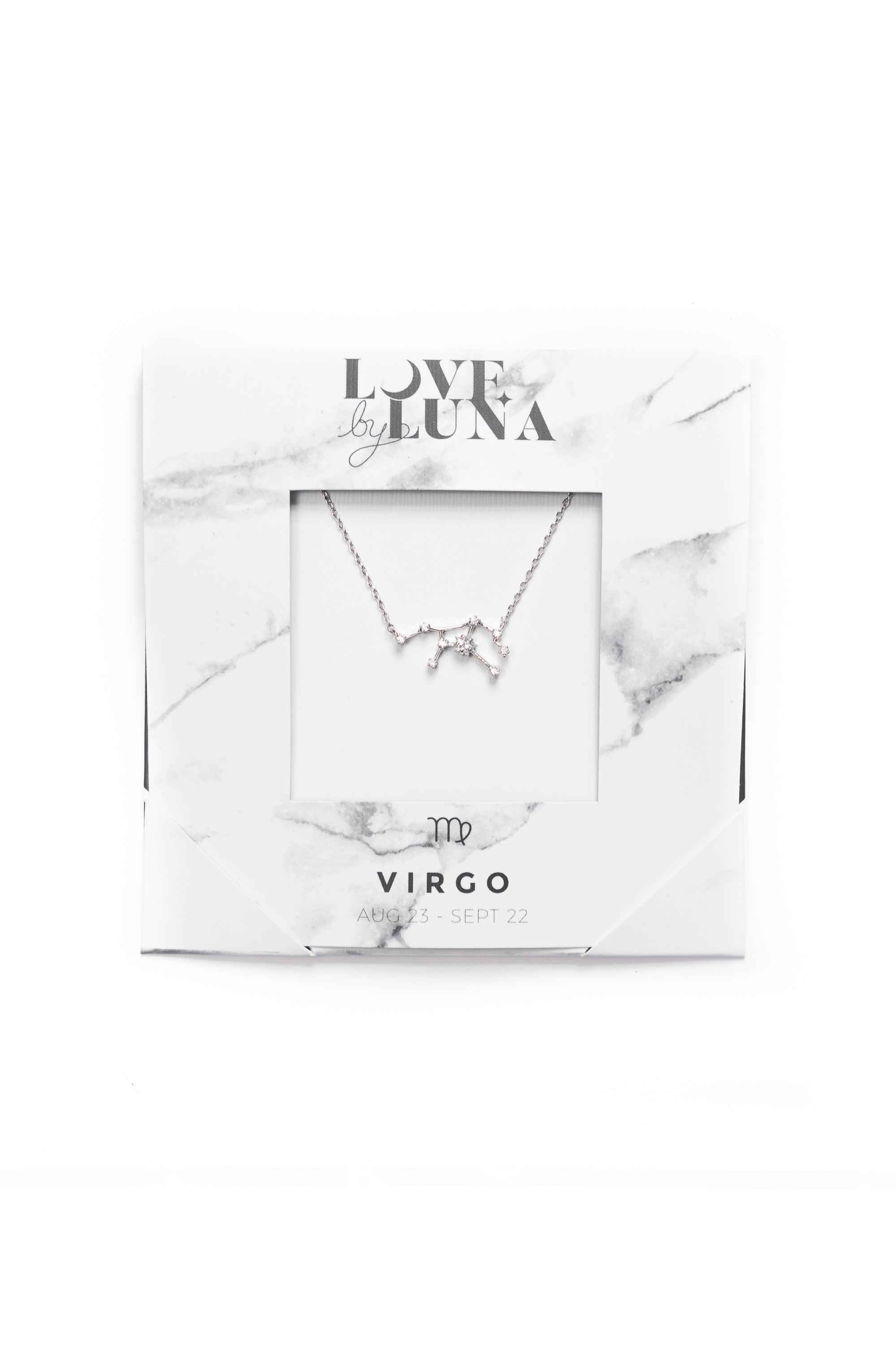 Virgo Constellation Necklace - Gold & Silver (14 Karat Gold / 24 Karat White Gold Dipped Options)