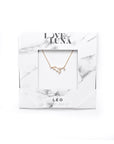 Leo Constellation Necklace - Gold & Silver (14 Karat Gold / 24 Karat White Gold Dipped Options)