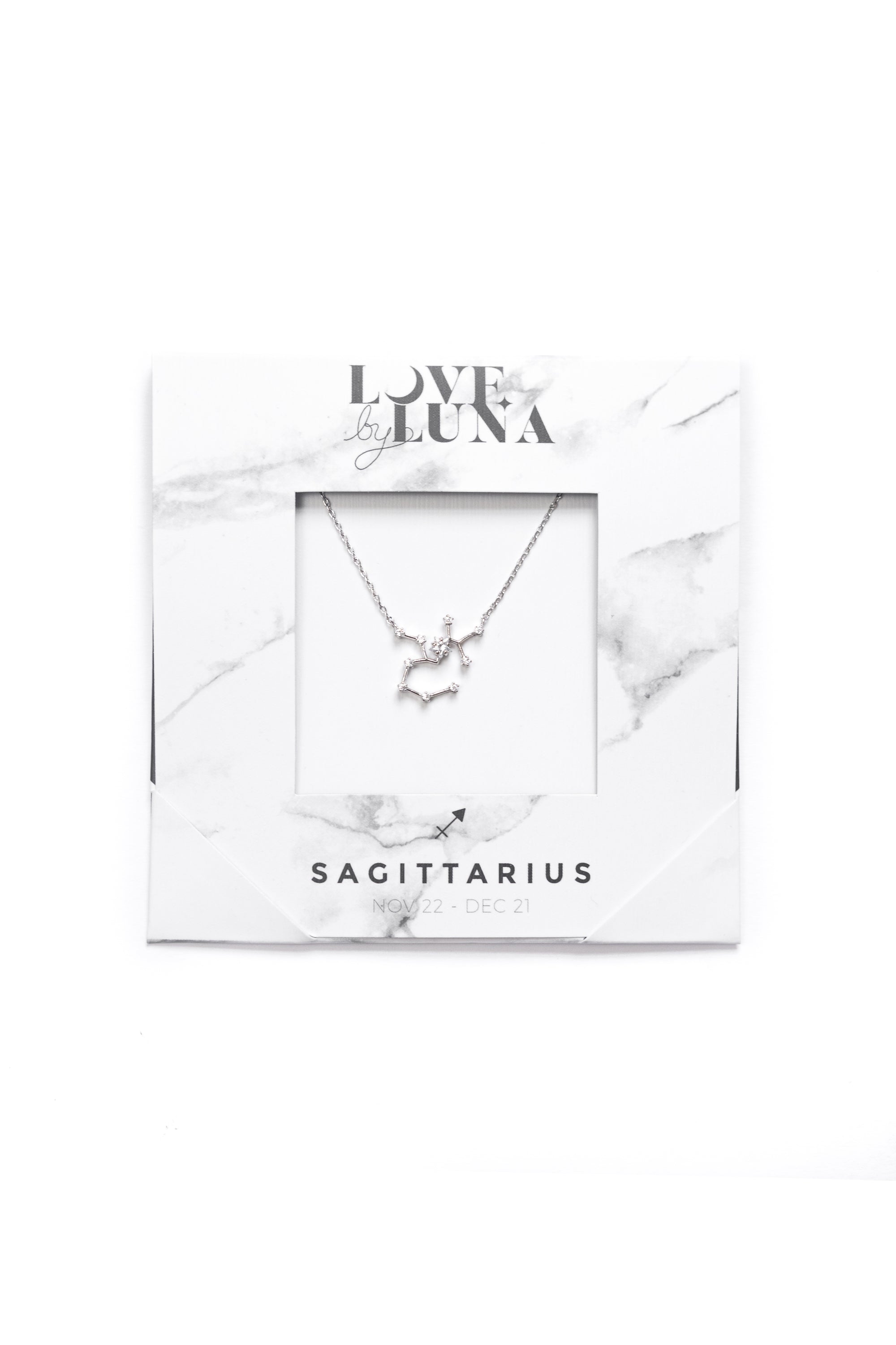Sagittarius Constellation Necklace - Gold & Silver (14 Karat Gold / 24 Karat White Gold Dipped Options)