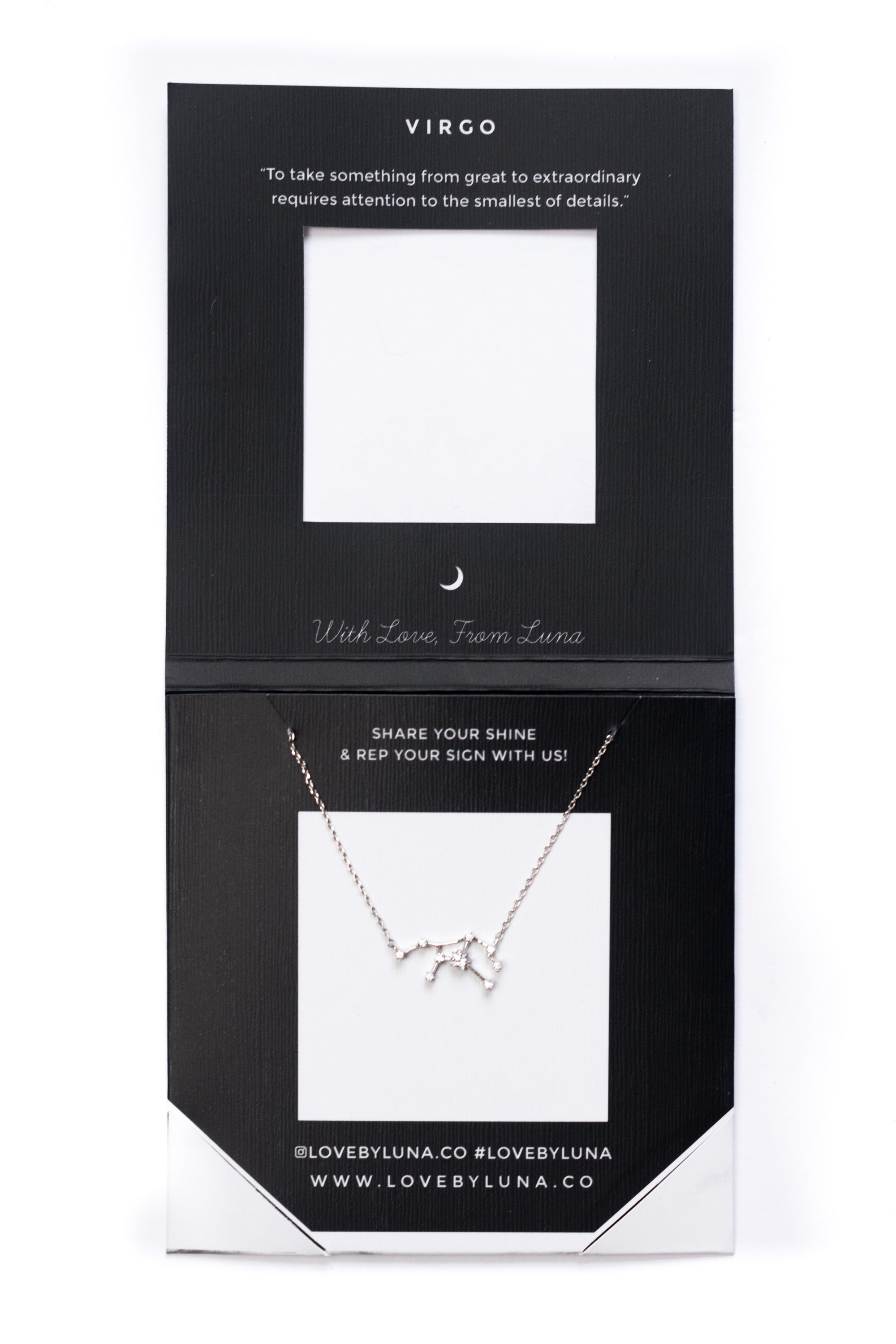 Virgo Constellation Necklace - Gold & Silver (14 Karat Gold / 24 Karat White Gold Dipped Options)