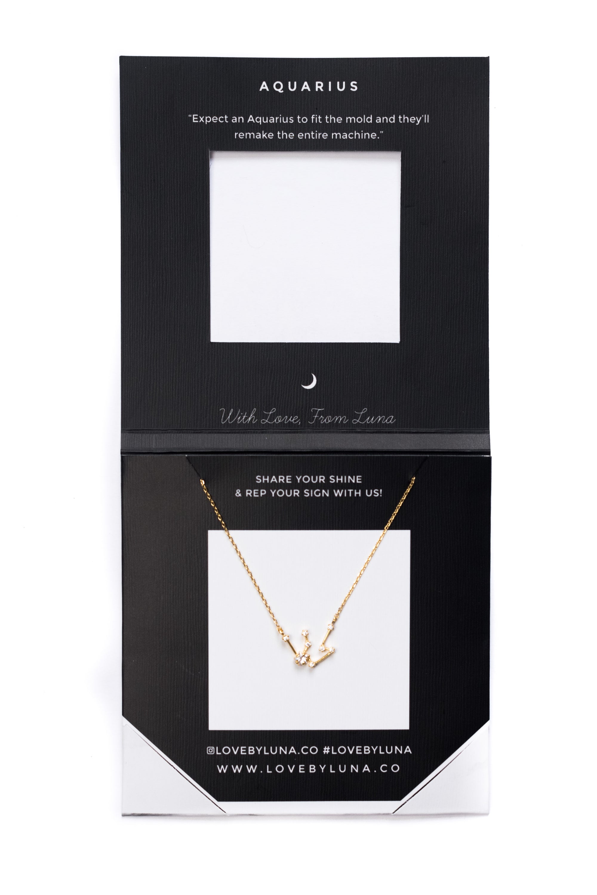 Aquarius Constellation Necklace - Gold & Silver (14 Karat Gold / 24 Karat White Gold Dipped Options)