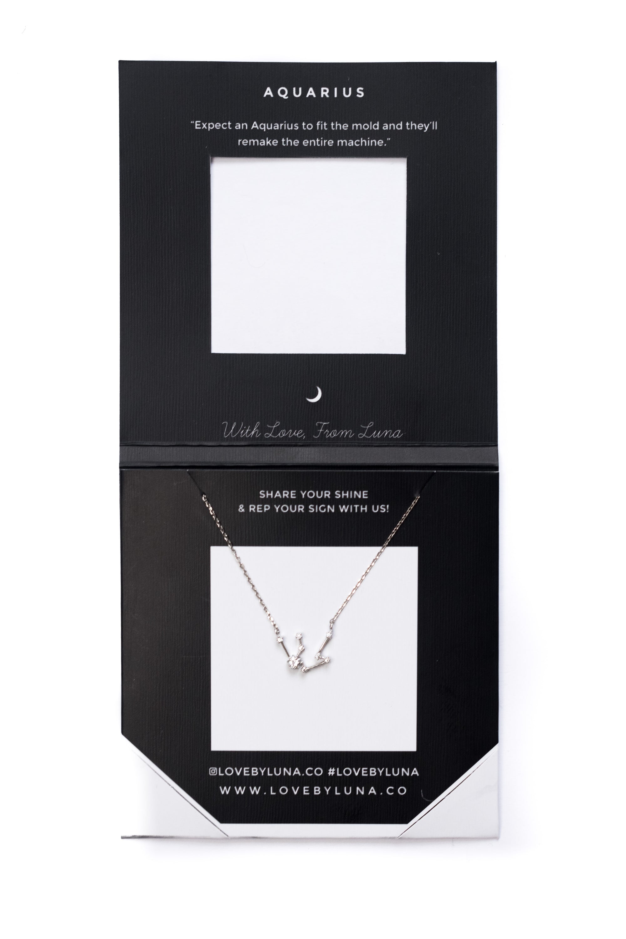 Aquarius Constellation Necklace - Gold & Silver (14 Karat Gold / 24 Karat White Gold Dipped Options)