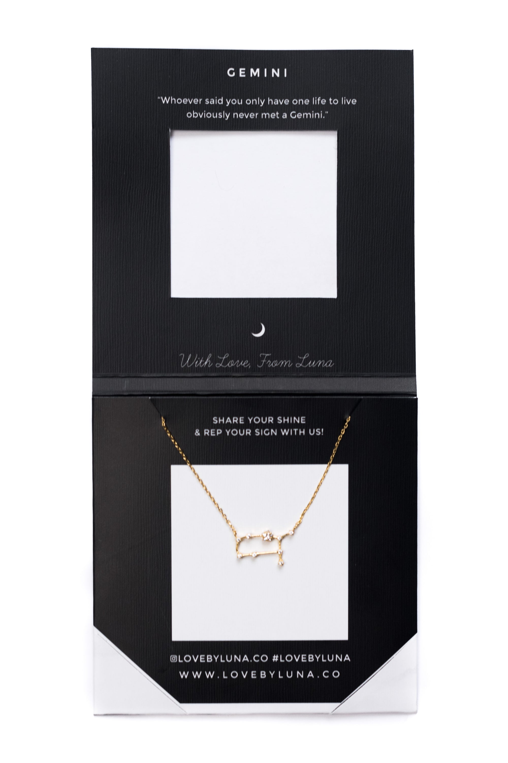 Gemini Constellation Necklace - Gold & Silver (14 Karat Gold / 24 Karat White Gold Dipped Options)