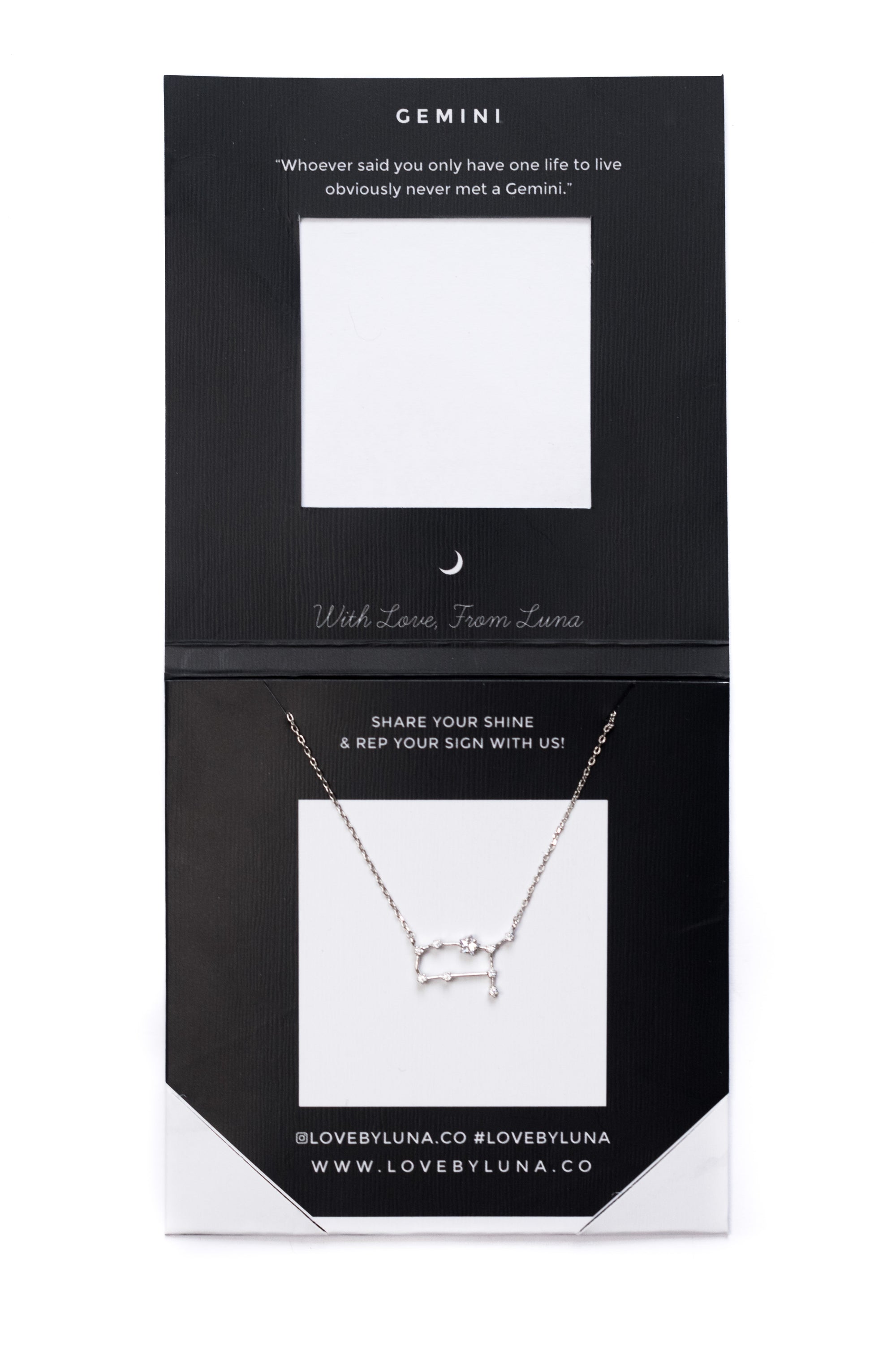 Gemini Constellation Necklace - Gold & Silver (14 Karat Gold / 24 Karat White Gold Dipped Options)