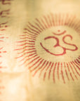 Handmade Om Yoga Prayer Shawl/Scarf - Yellow