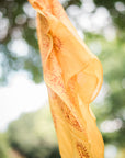 Handmade Om Yoga Prayer Shawl/Scarf - Yellow
