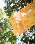Handmade Om Yoga Prayer Shawl/Scarf - Yellow