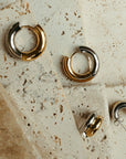 Nova Two Tone Huggie Hoops