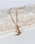 Simple Vintage Crescent Necklace