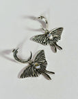 Luna Moth Moonstone Earrings