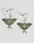 Luna Moth Moonstone Earrings