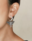 Luna Moth Moonstone Earrings