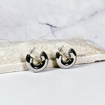Marcella Chunky Hoops - Silver